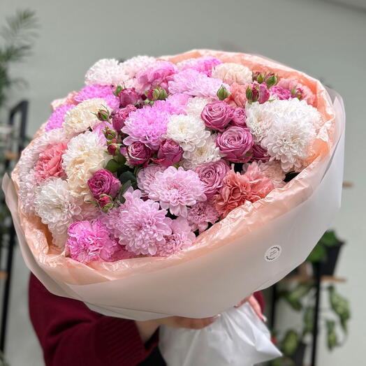 Букет розовый xl