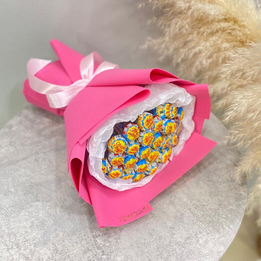 Розовый букет 28 Chypa Chups 💗💗💗