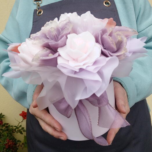 Мыльный букет с ароматом розы