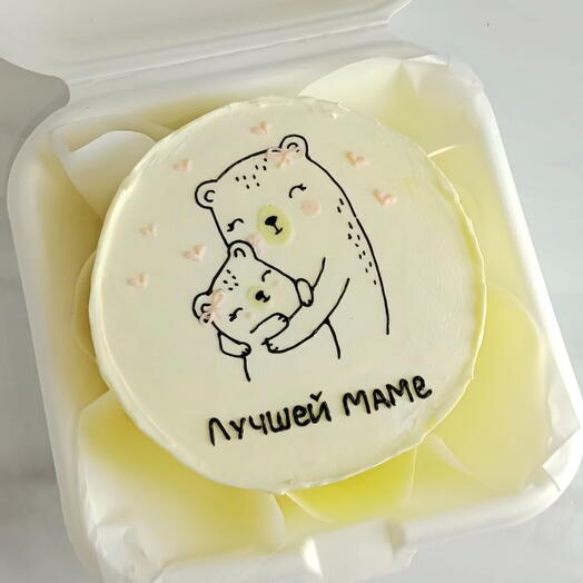 Bento cake "To the Best Mom", for Mother's Day, bears