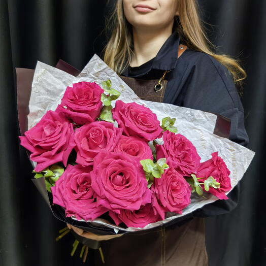 Букет из 11 розовых роз