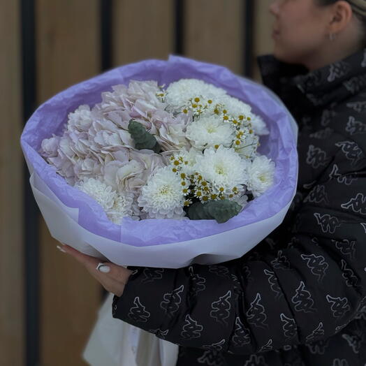 Букетик с гортензией💜