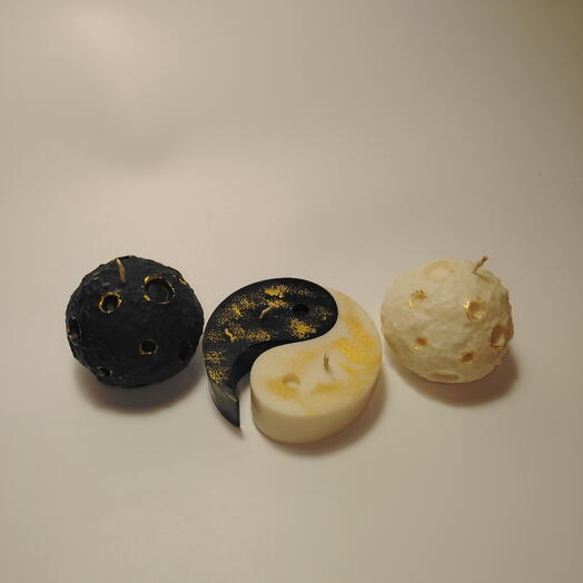 Набор свечей,, Чёрное и Белое