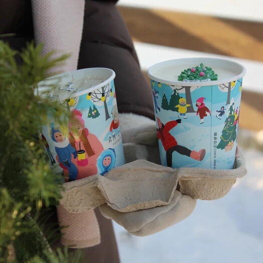 Набор новогодних бенто в стаканчиках (2 шт.)