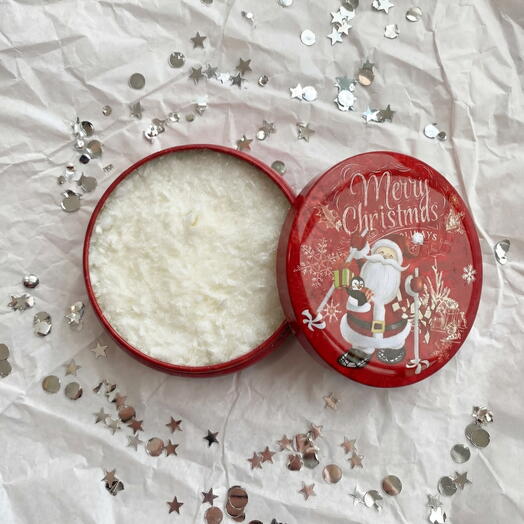 Свеча в жестяной баночке, Merry Christmas, Пихта Фрейзера