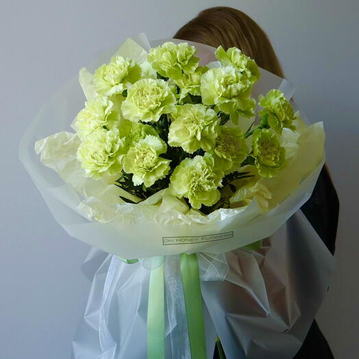 17 салатовых диантусов 💚