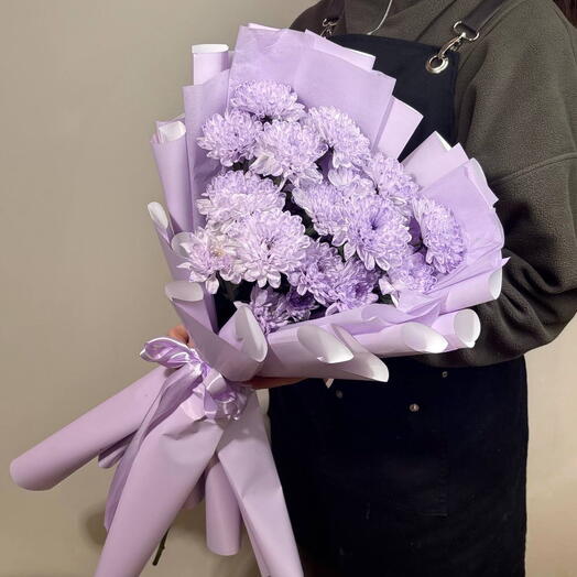 Сиренька 🌸 3 веточки хризантемы в букете