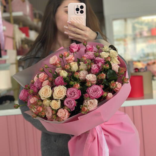 Микс кустовых роз
