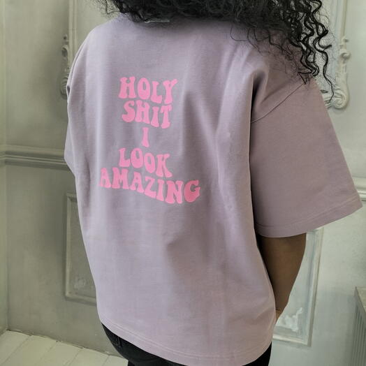 Футболка с  авторским принтом на спине