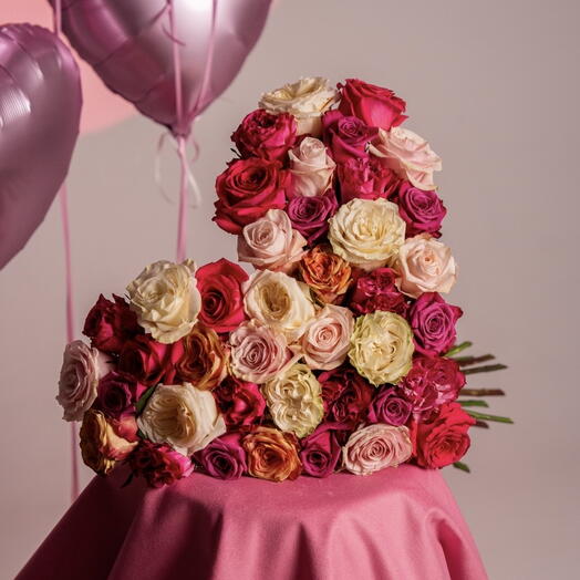 Buket srce ruza