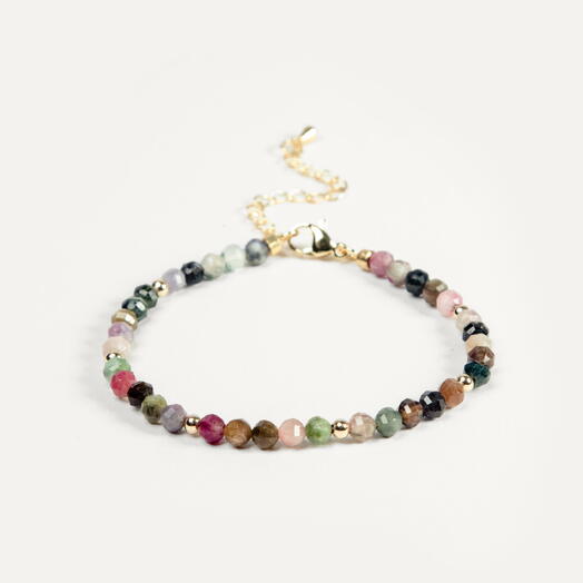 Браслет Седум Турмалин микс 14K 19 см (BRA1152)