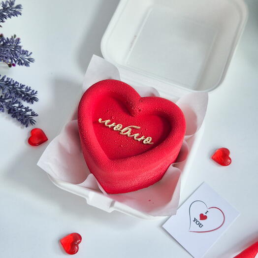 ️ Муссовый бенто Сердце красное, любимой, маме, бабушке