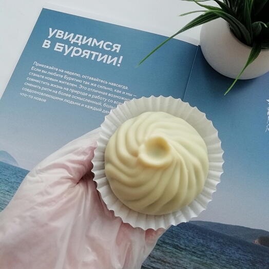 Бууза (поза) из Дубайского шоколада Большая белая