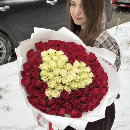 101 роза сердце ♥️