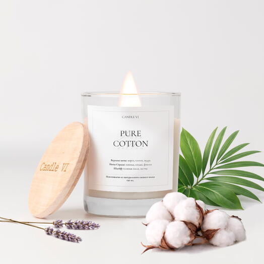 Свеча ароматическая Pure cotton 190 мл