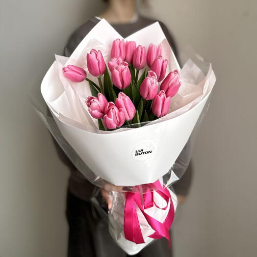 Букет "15 нежных тюльпанов"