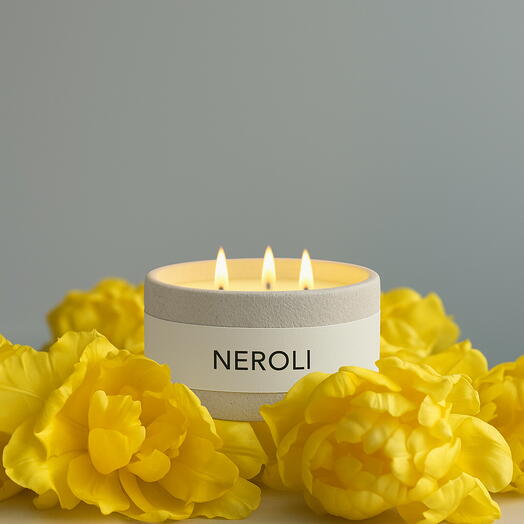 Ароматическая свеча Neroli May Meadow. Чаша с крышкой (3 хлопковых фитиля), 200 мл