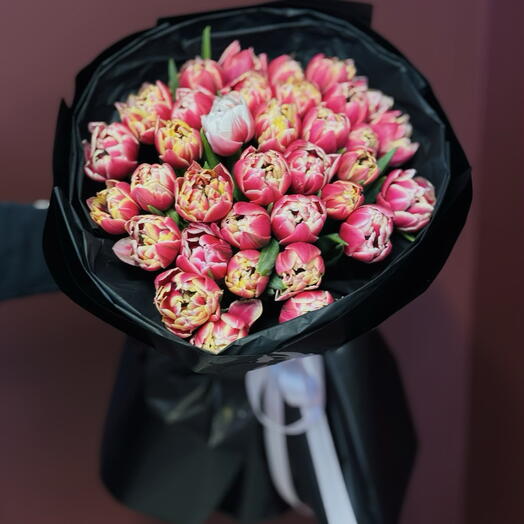 Огненные пионовидные тюльпаны 41