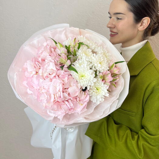 Фея 🌸 авторский воздушный букет с гортензией