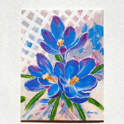 Картина "Весенние Крокусы"