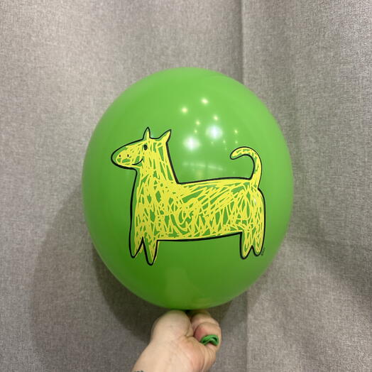 Шар детский рисунок зеленый