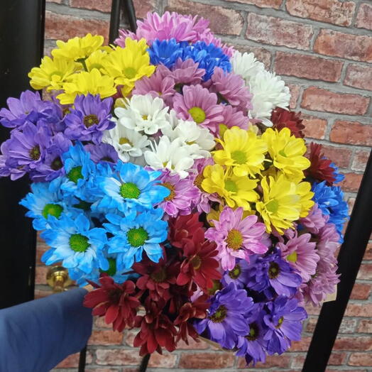 Букет из  кустовых хризантем 15 шт