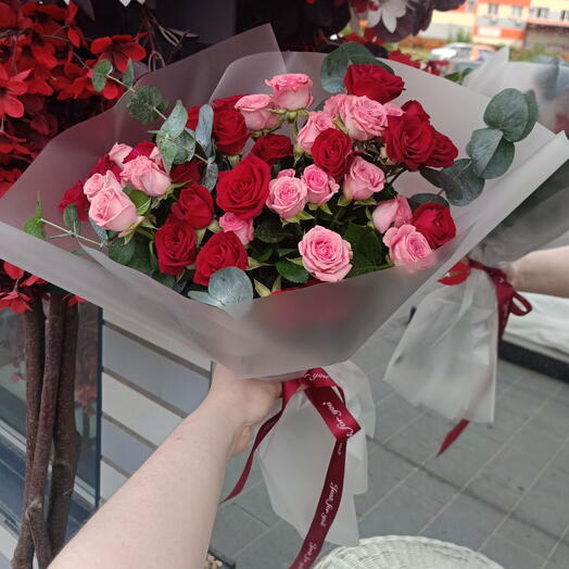 Кокетка 💗 Букет с кустовой розой 🌸 Кцстовая роза