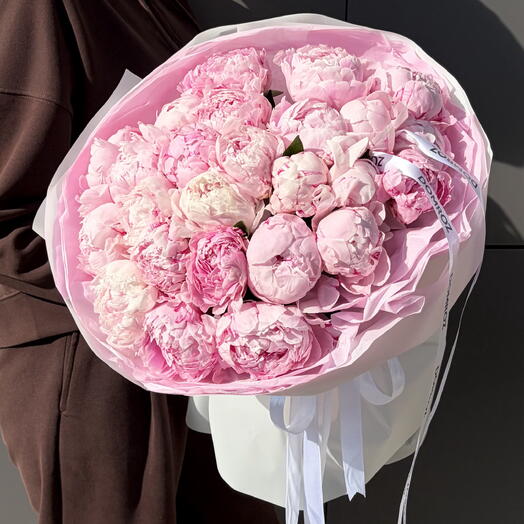 A large bouquet of pink Peonies