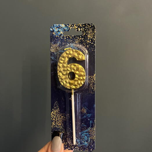 Свеча цифра «6»🧁