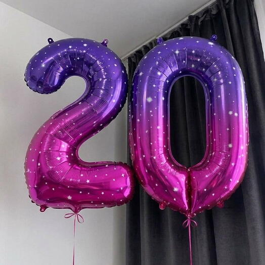 Шар фольгированный цифра «20»