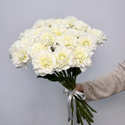 Букет из белых георгинов 25 шт