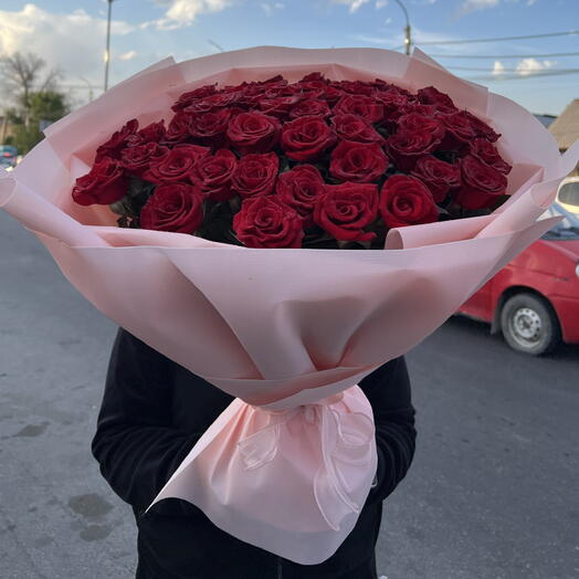 💝 51 красная роза «Любовь без слов»