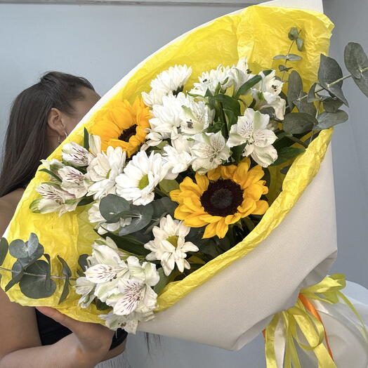 Подсолнух с ромашкой🌻
