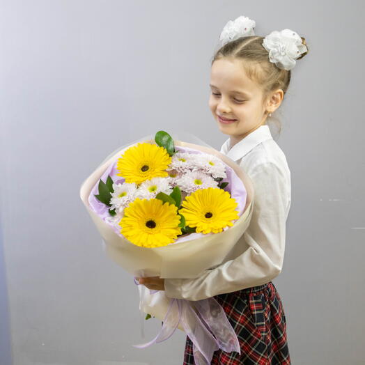 Букет "Солнечный урок"