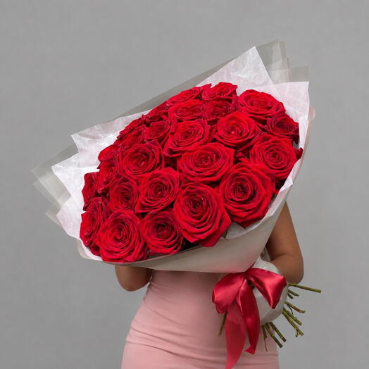Красные розы (25) букет