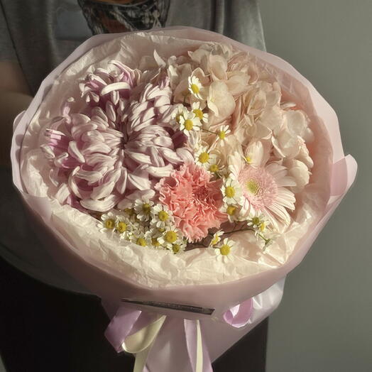 🎀нежный розовый букет