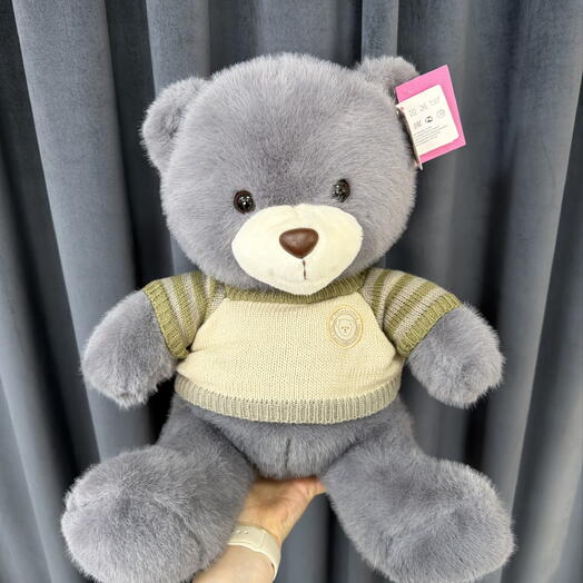 Игрушка серенький мишка в свитере