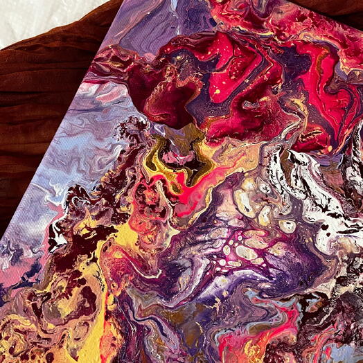 Мастер-класс картина FLUID ART