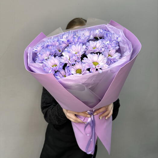 Сиреневые ромашки