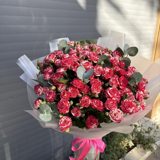 Огромный букет из кустовой розы 🌹🔥