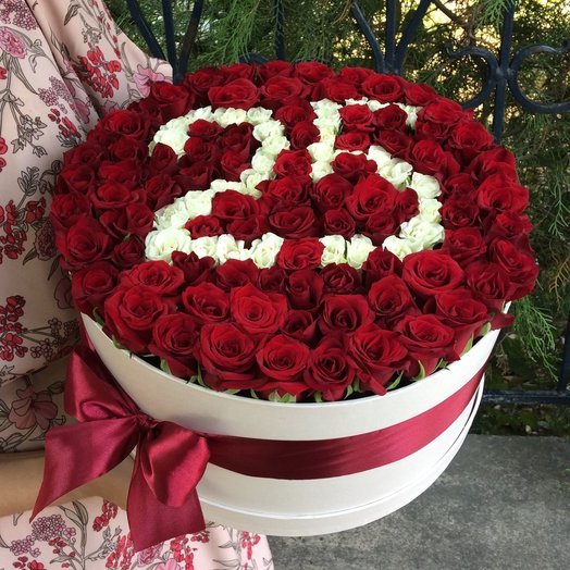 91 роза в коробке