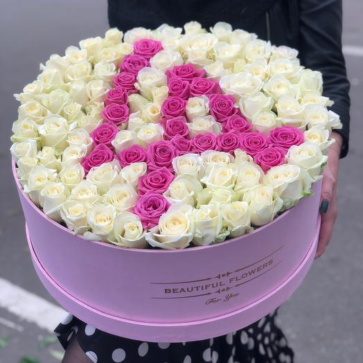101 Роза с любым логотипом