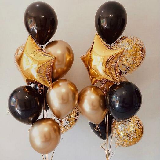 Набор 18 шаров "Gold and Black"