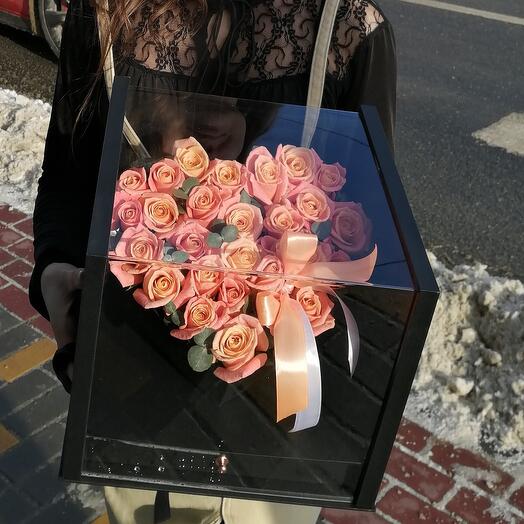 Flores en Caja de cristal de Lujo
