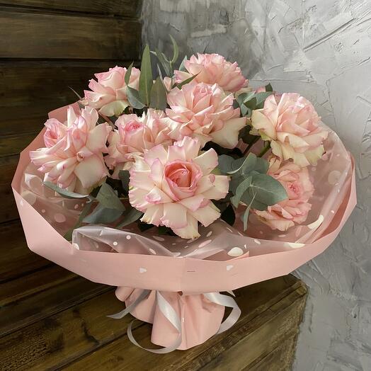 Французские розовые розы 2262