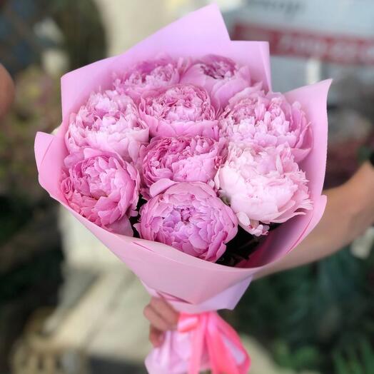 Bouquet of 9 Peonies by Sarah Bernhardt