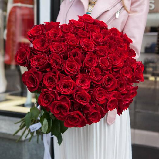 Bouquet of 51 roses "Freedom"