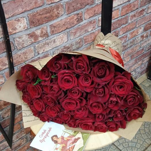 Bouquet of red roses 33 pieces