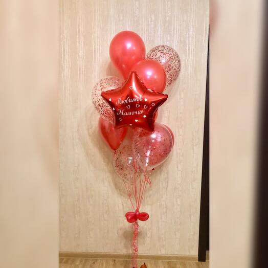 Red balloons for your beloved mom 10 pcs