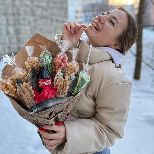 Мужской букет из закусок